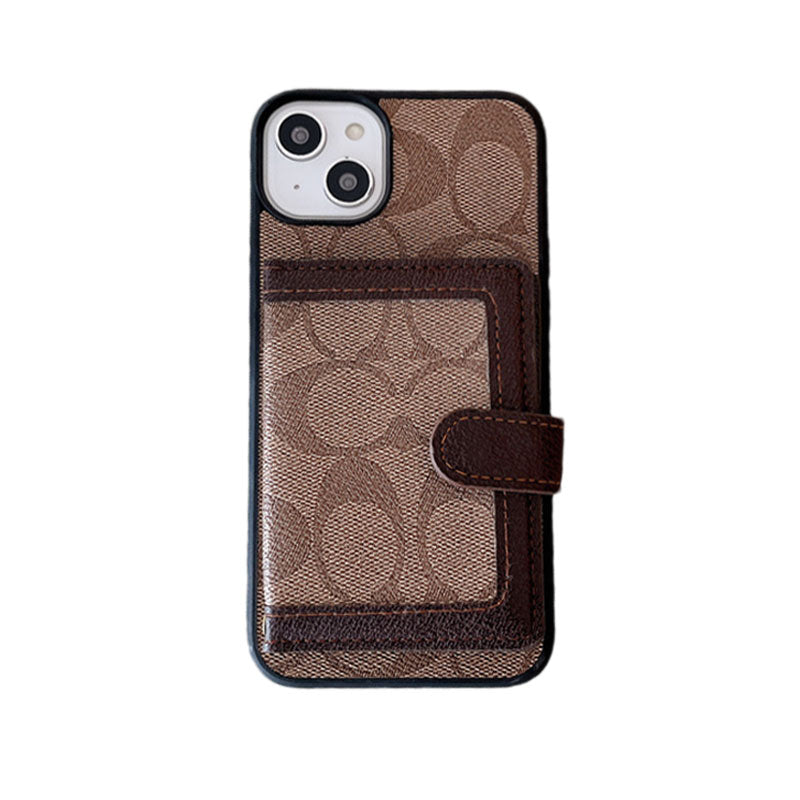 Klasické pouzdro na iPhone s peněženkou a crossbody popruhem bílé -XK240402