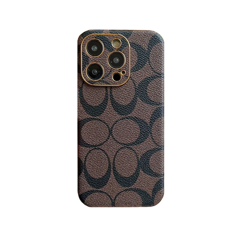 Klasické pouzdro na iPhone kožené světlé obočí -QBK240513