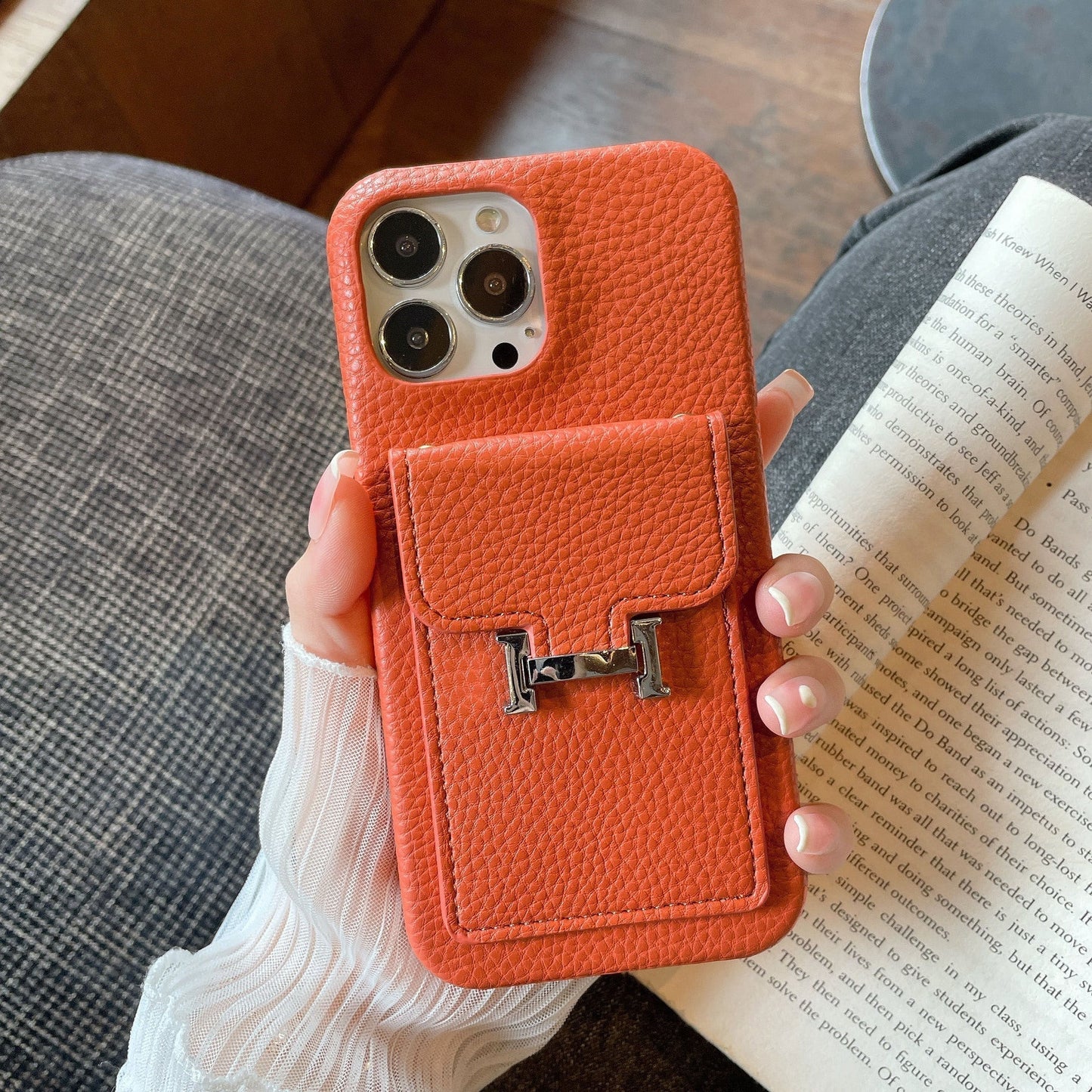 Kožené pouzdro na iPhone H Card Holder
