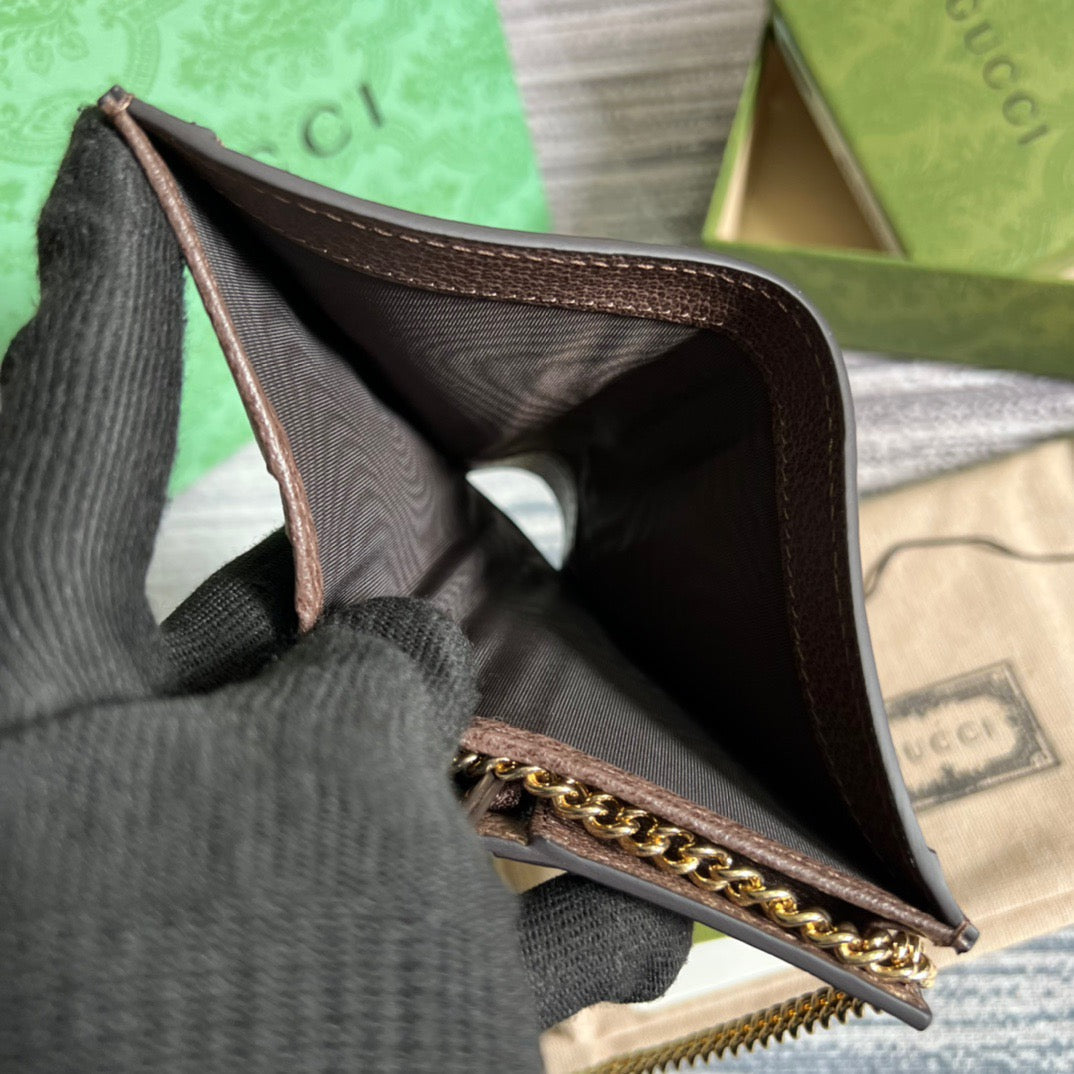 محفظة بطاقات مميزة من أوفيديا، قماش سوبريم، بيج للنساء، 4.3 بوصة/11 سم 523155 96IWG 8745