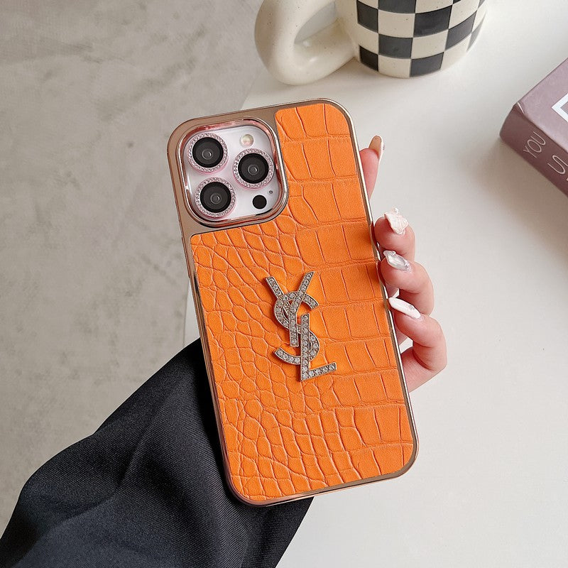 Saint Dath Leathar Rose Gold Cás iPhone