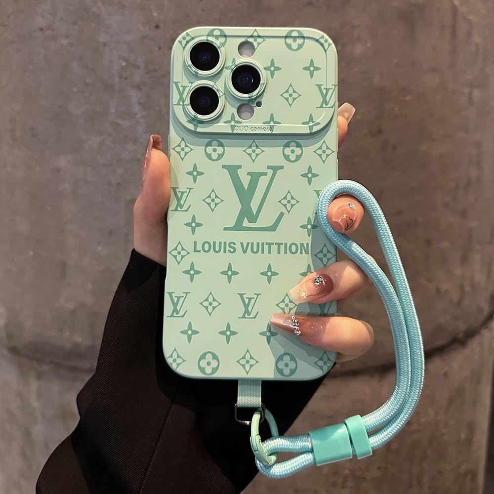 Luxusní pouzdro na iPhone s reliéfním vzorem s odnímatelným popruhem na zápěstí