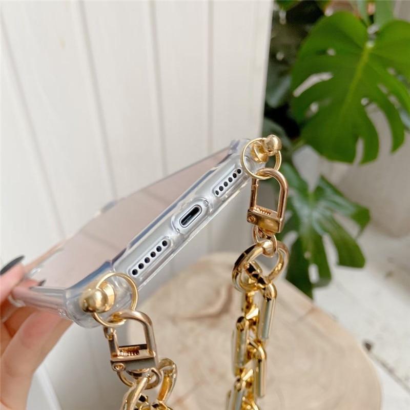 Pouzdro na iPhone se zrcadlovým řetízkem Fashionista