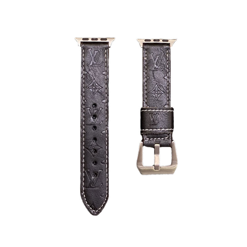 Kožené řemínky s monogramem Apple Watch Kožené modré-YH24422
