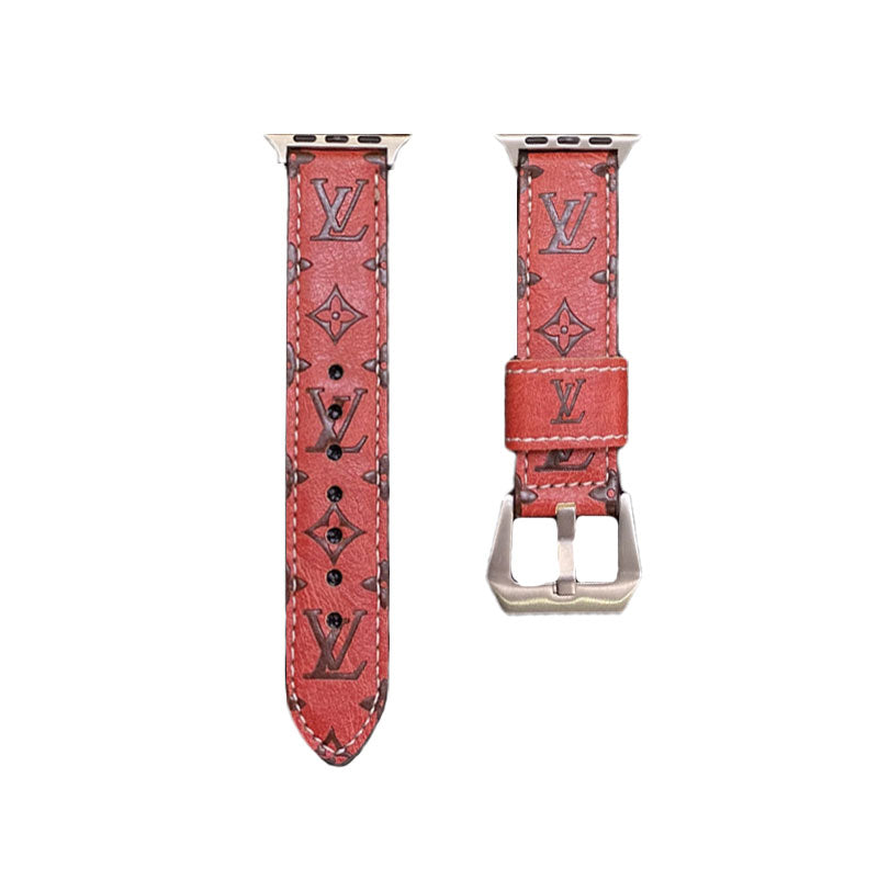 Kožené řemínky s monogramem Apple Watch Kožené modré-YH24422