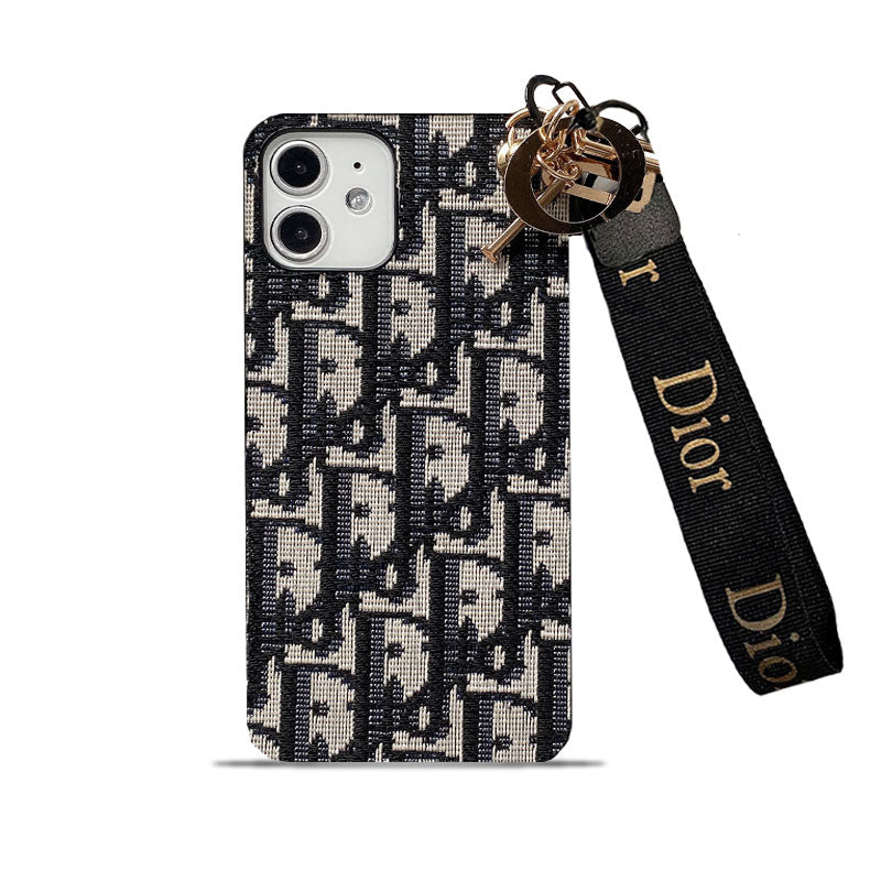 Módní pouzdro na iPhone s páskem černé-GS240315