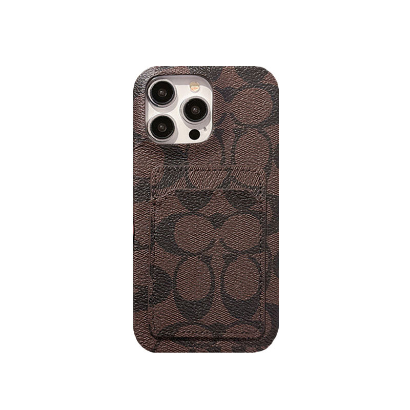 Klasické klasické pouzdro na iPhone s držákem karty bílé -JQB240330