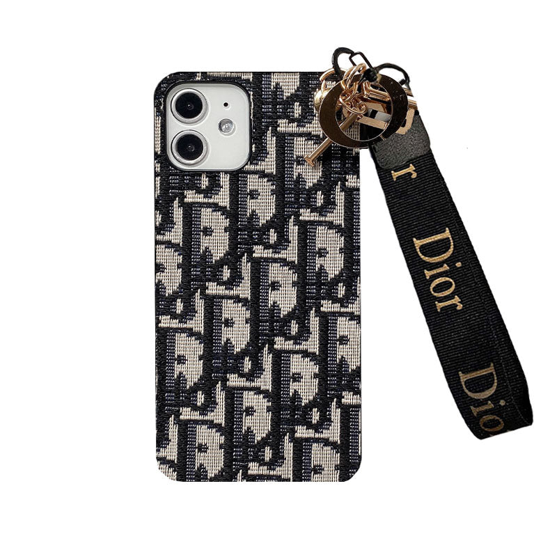 Módní pouzdro na iPhone s páskem černé-GS240315