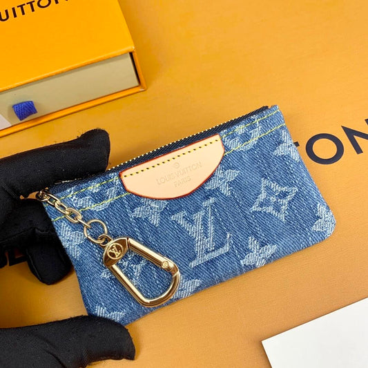 Lyxig Monogram Myntpåse – Snygg & kompakt nyckelringsplånbok