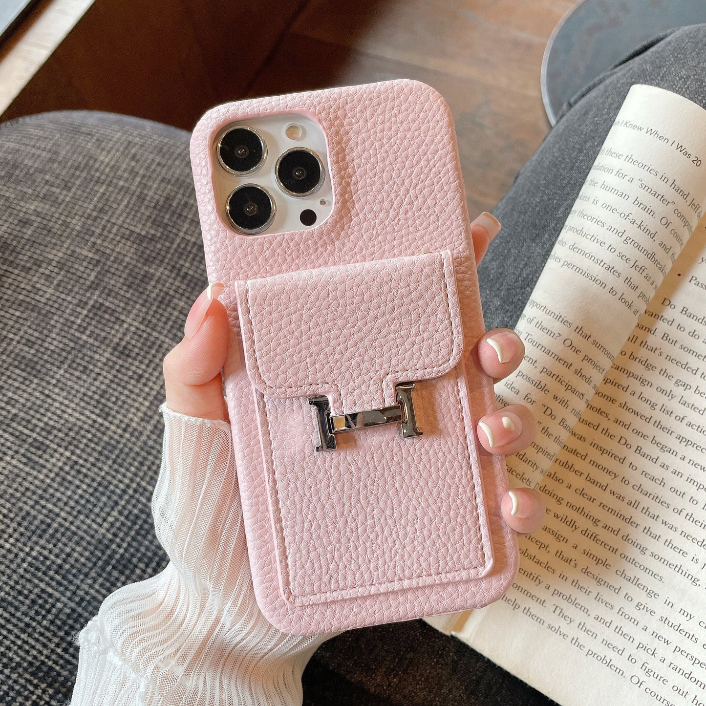 Kožené pouzdro na iPhone H Card Holder