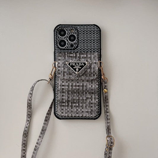 Custodia per iPhone a tracolla con borsa per carte di lusso