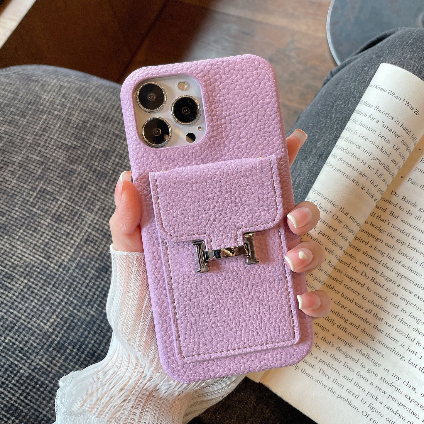 Kožené pouzdro na iPhone H Card Holder