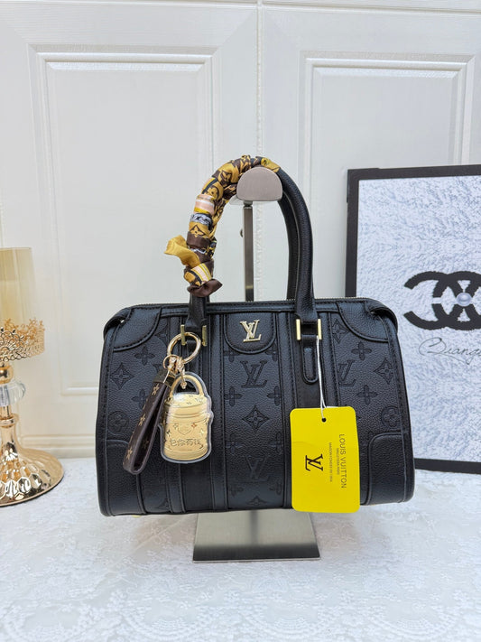 ブラック & カラーブロック テクスチャード ハンドバッグ セット - メタル アクセントの多目的バッグ