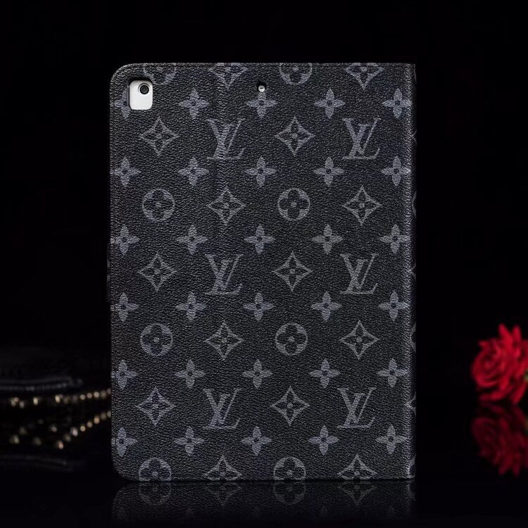 Elegantní Monogram Canvas Flip Cover Ochranné kožené pouzdro Apple iPad