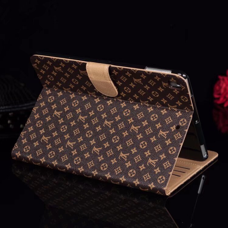 Elegantní Monogram Canvas Flip Cover Ochranné kožené pouzdro Apple iPad