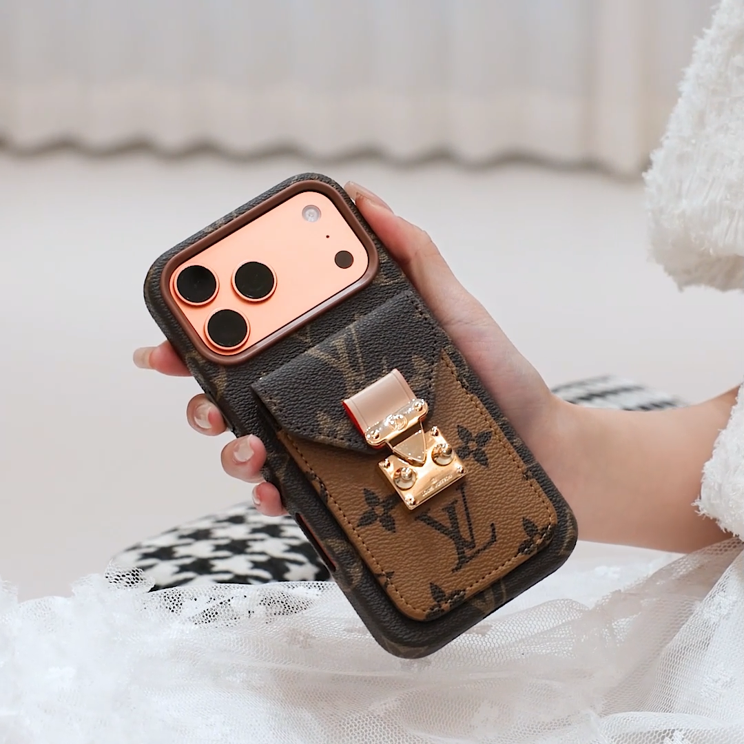 Luxusní kožené pouzdro na iPhone do kapsy na karty