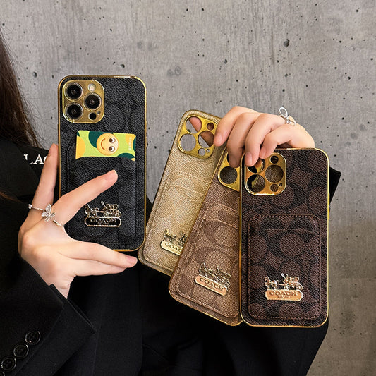 Klassisk kortväska i läder iPhonefodral