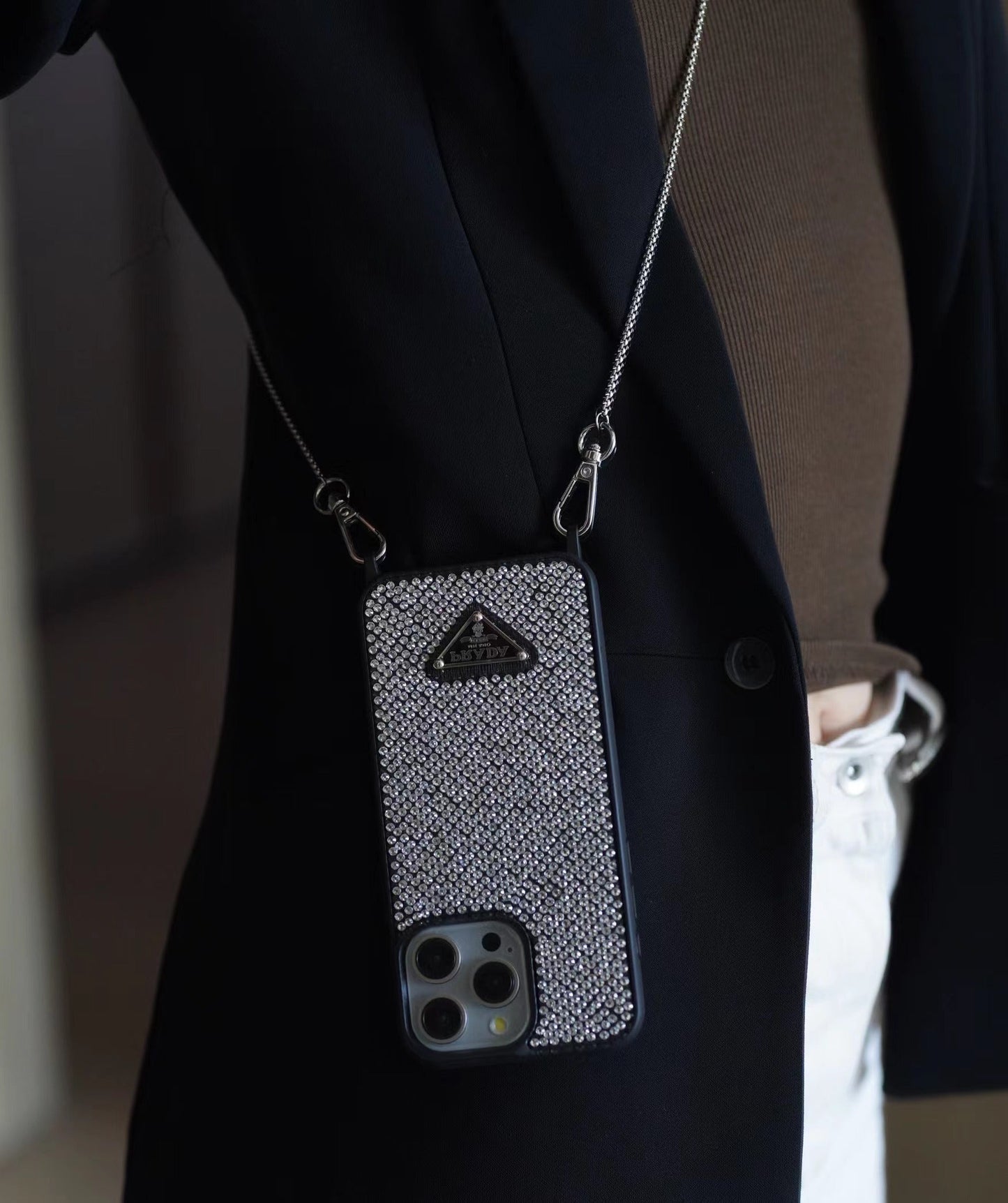 Luxusní Diamond Crossbody pouzdro na iPhone