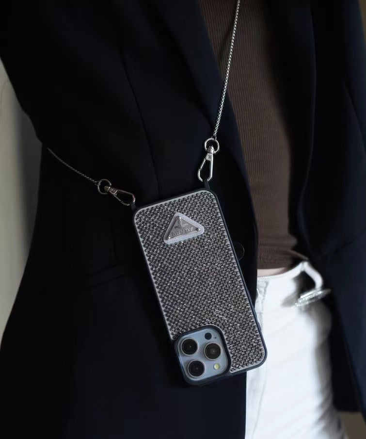 Luxusní Diamond Crossbody pouzdro na iPhone