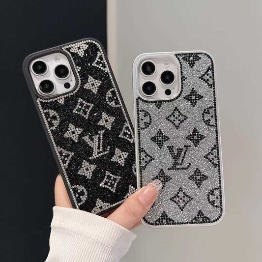 Lyx Glitter Holographic Y - S - L-inspirerat iPhonefodral – Diamond Shine Edition