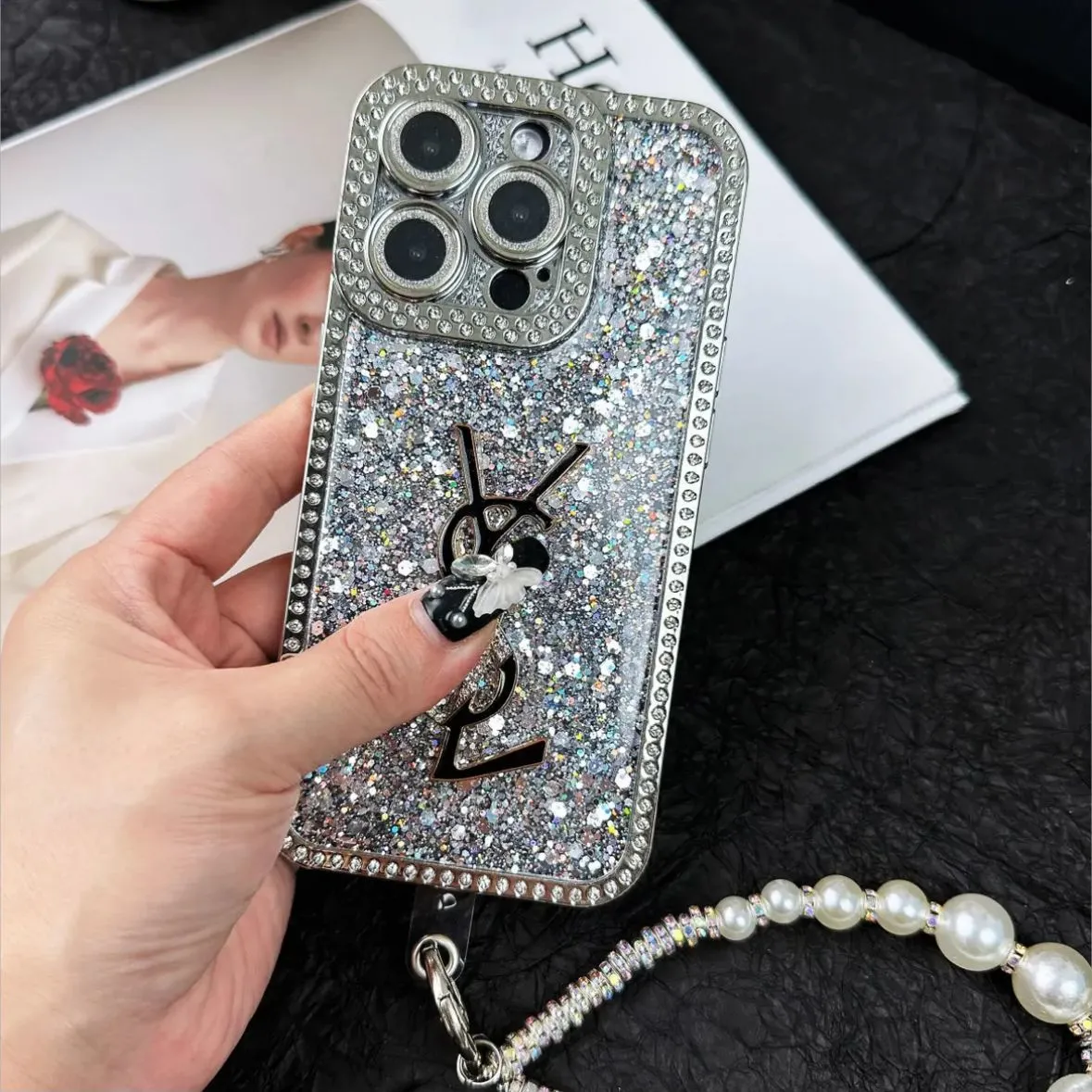 Luxusní třpytivé holografické pouzdro na iPhone Y - S - inspirované L – edice Diamond Shine