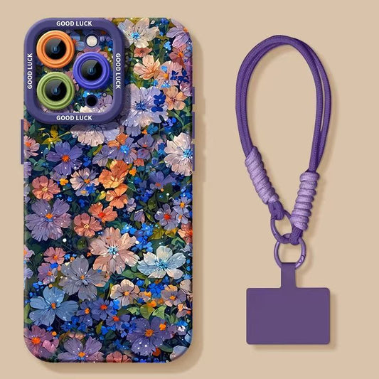 Flower Phone Case med avtagbar rem