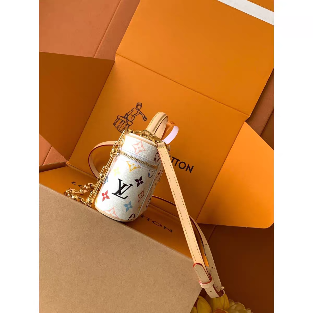 Bolso de mano Box de inspiración vintage – Elegante Tote Box con monograma