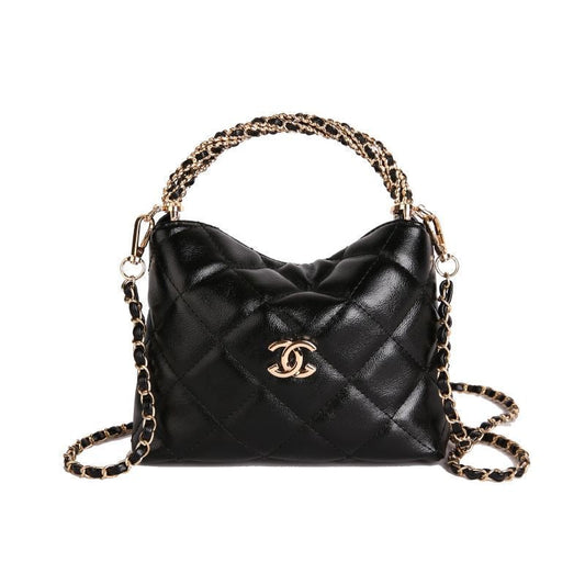 Prošívaná taška Chain Cloud - Crossbody s texturou s nastavitelným popruhem