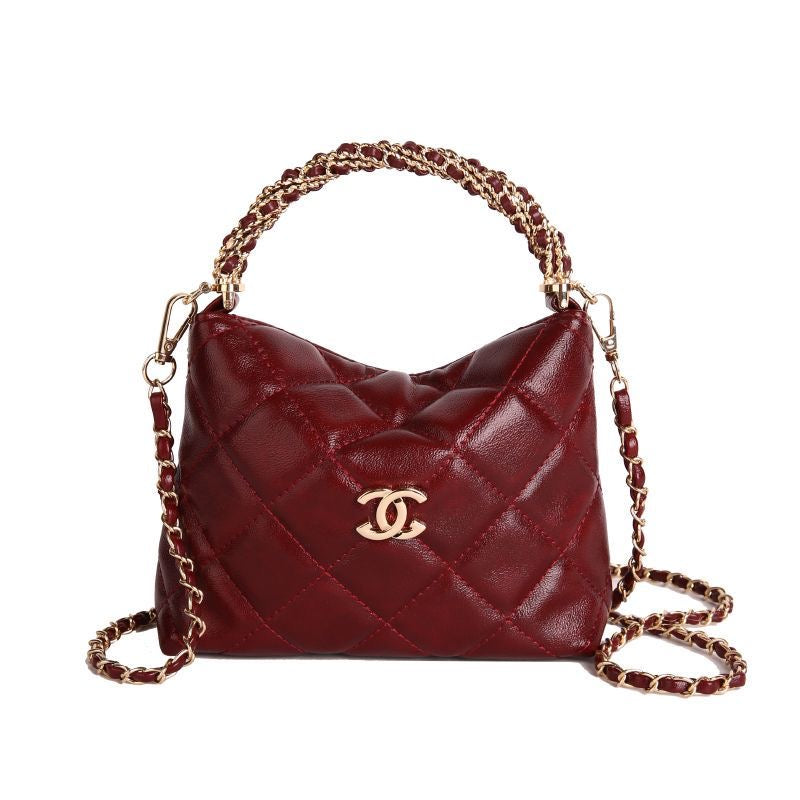 Quiltet kjede Cloud Bag - Justerbar stropp teksturert crossbody
