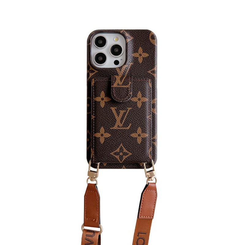 Luxusní Card Bag Crossbody Chain Case na iPhone