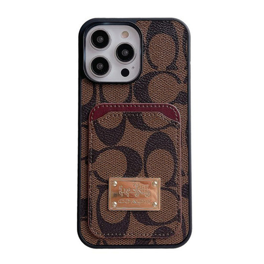 Klassisk kortväska i läder iPhonefodral