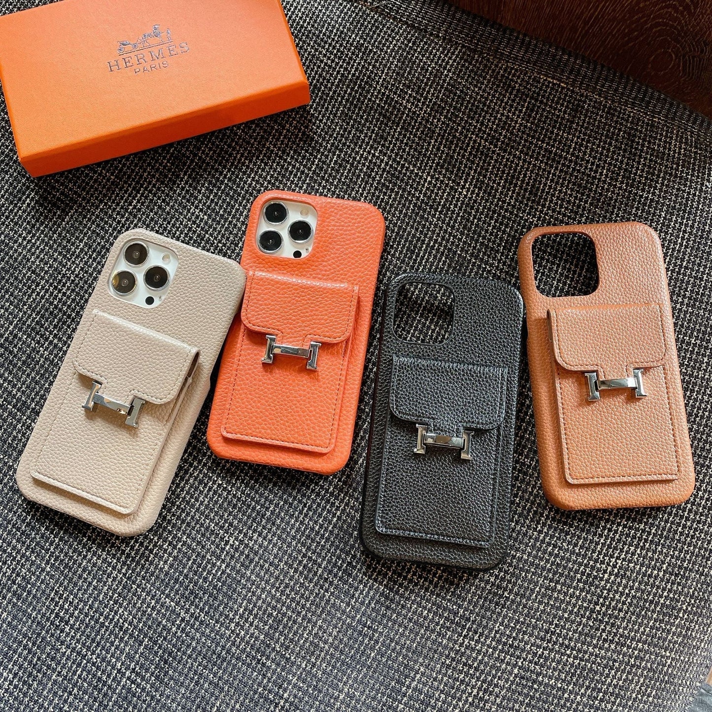 Kožené pouzdro na iPhone H Card Holder