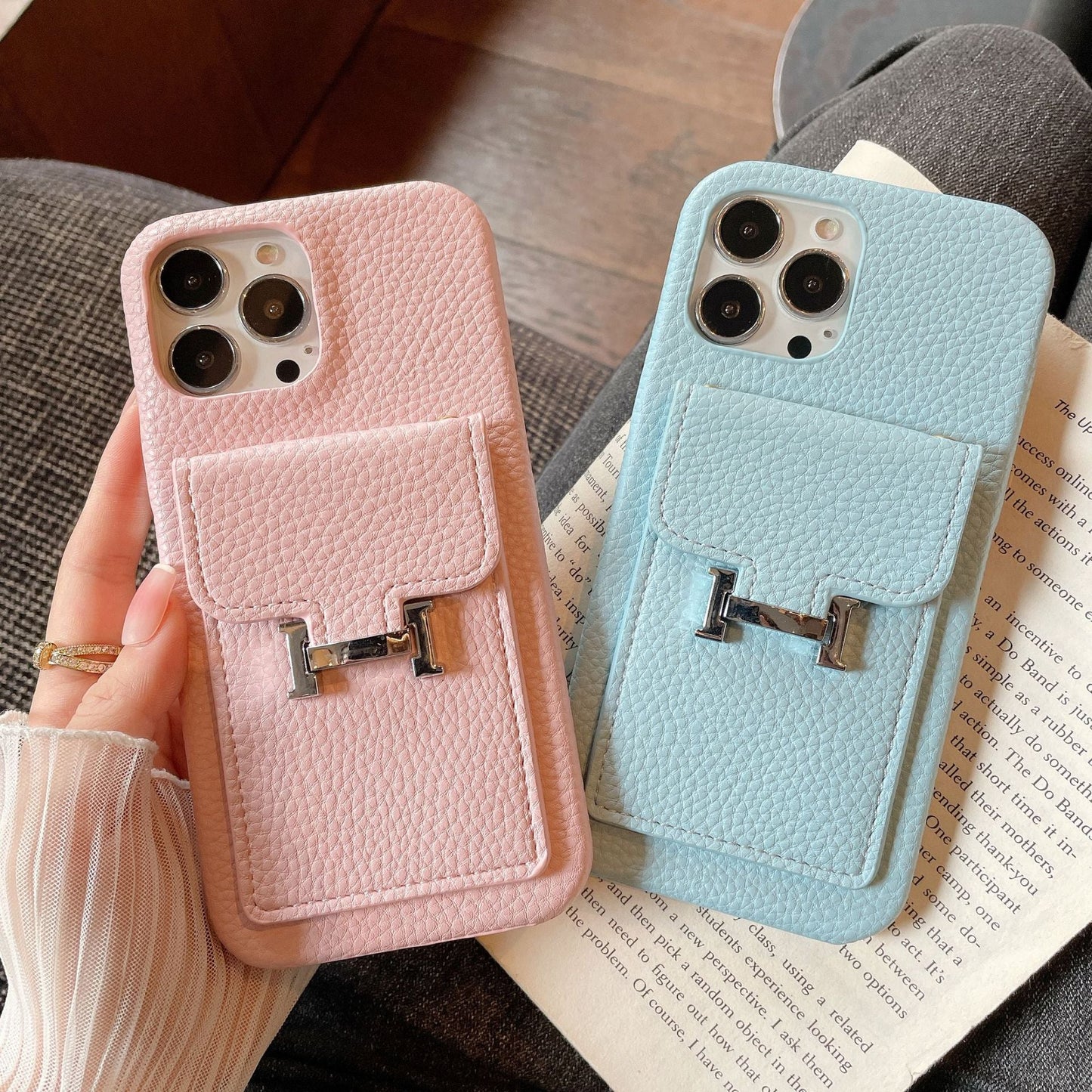 Kožené pouzdro na iPhone H Card Holder