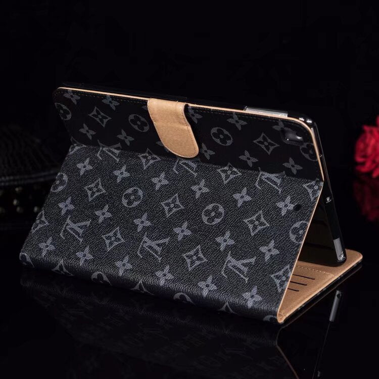 Elegantní Monogram Canvas Flip Cover Ochranné kožené pouzdro Apple iPad
