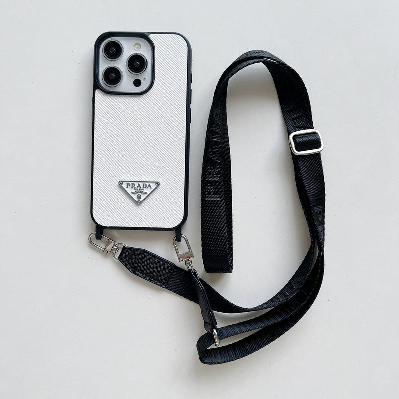 Luxusní crossbody kožené pouzdro na iPhone