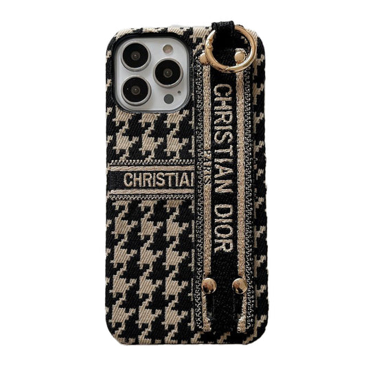 Modefodral för iPhone med Houndstooth-armband