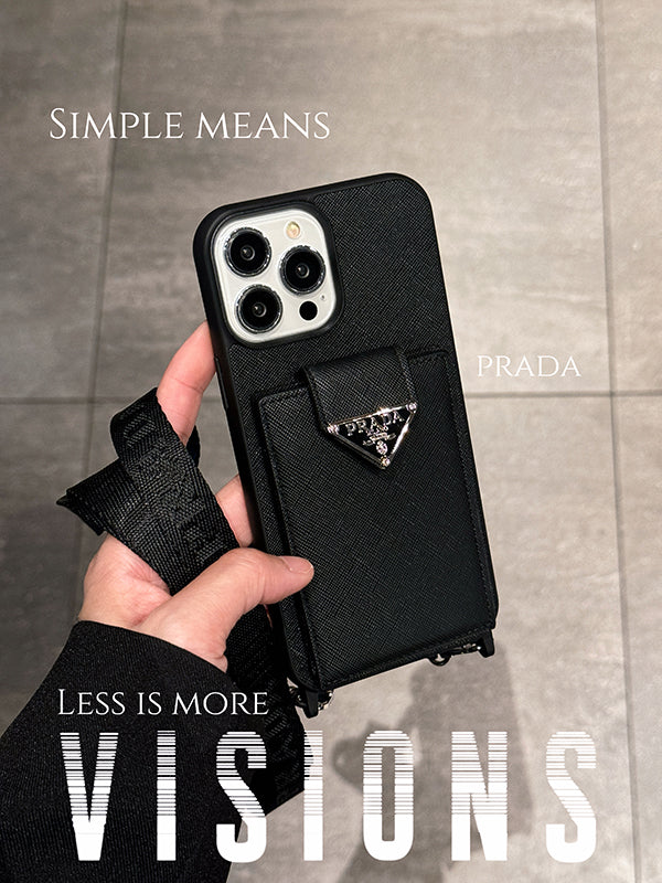 Luxusní crossbody kožené pouzdro na iPhone