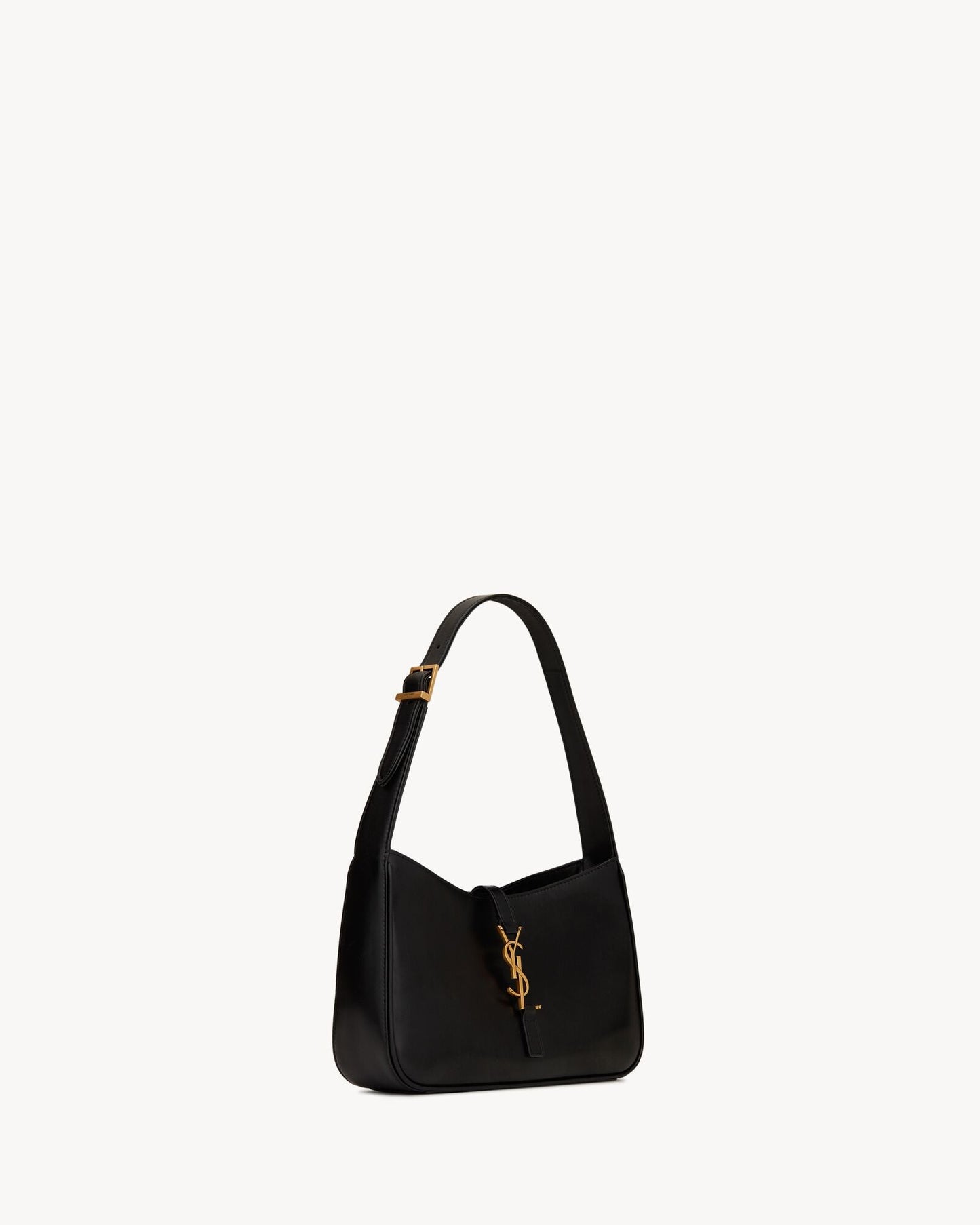 Saint Laurent Le 5 à 7 Patent Leather Hobo – Burgundy Elegance