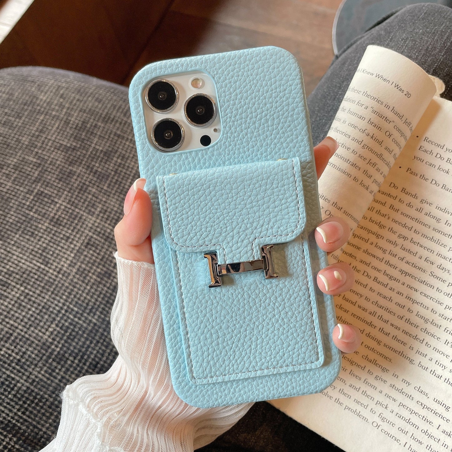 Kožené pouzdro na iPhone H Card Holder