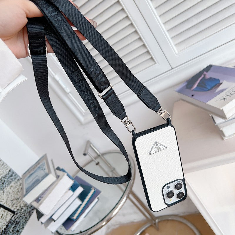 Luxusní crossbody kožené pouzdro na iPhone