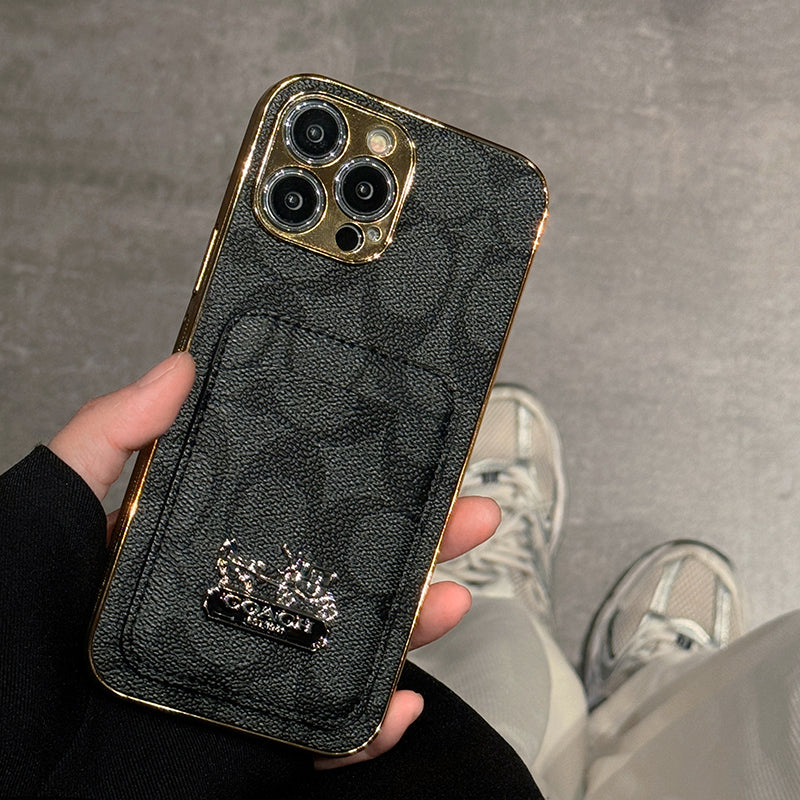 Klasické pouzdro na karty, kožené pouzdro na iPhone