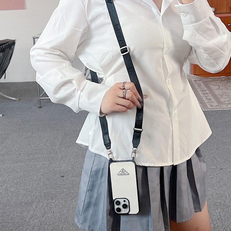 Luxusní crossbody kožené pouzdro na iPhone