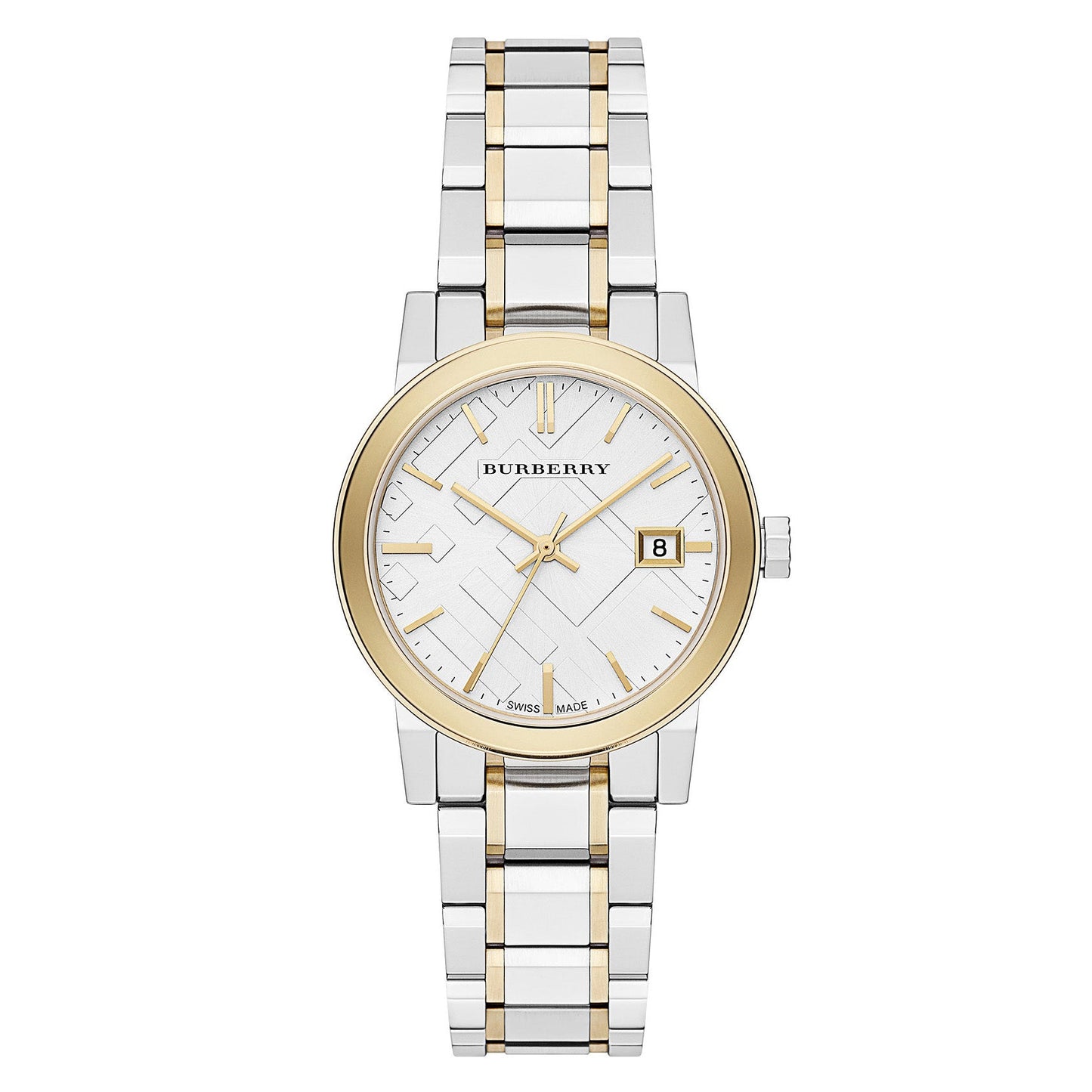 Burberry The City Ladies 34mm Two-Tone Yellow Gold Watch