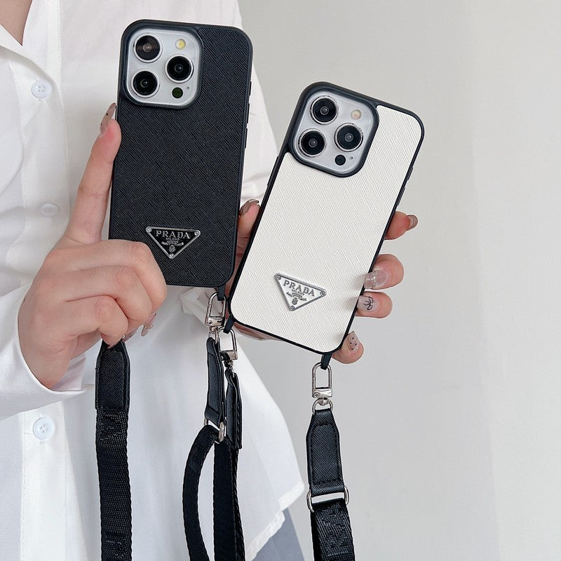 Luxusní crossbody kožené pouzdro na iPhone