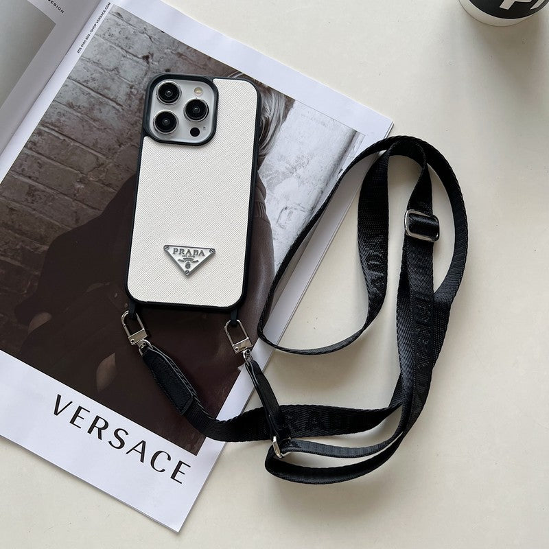 Luxusní crossbody kožené pouzdro na iPhone