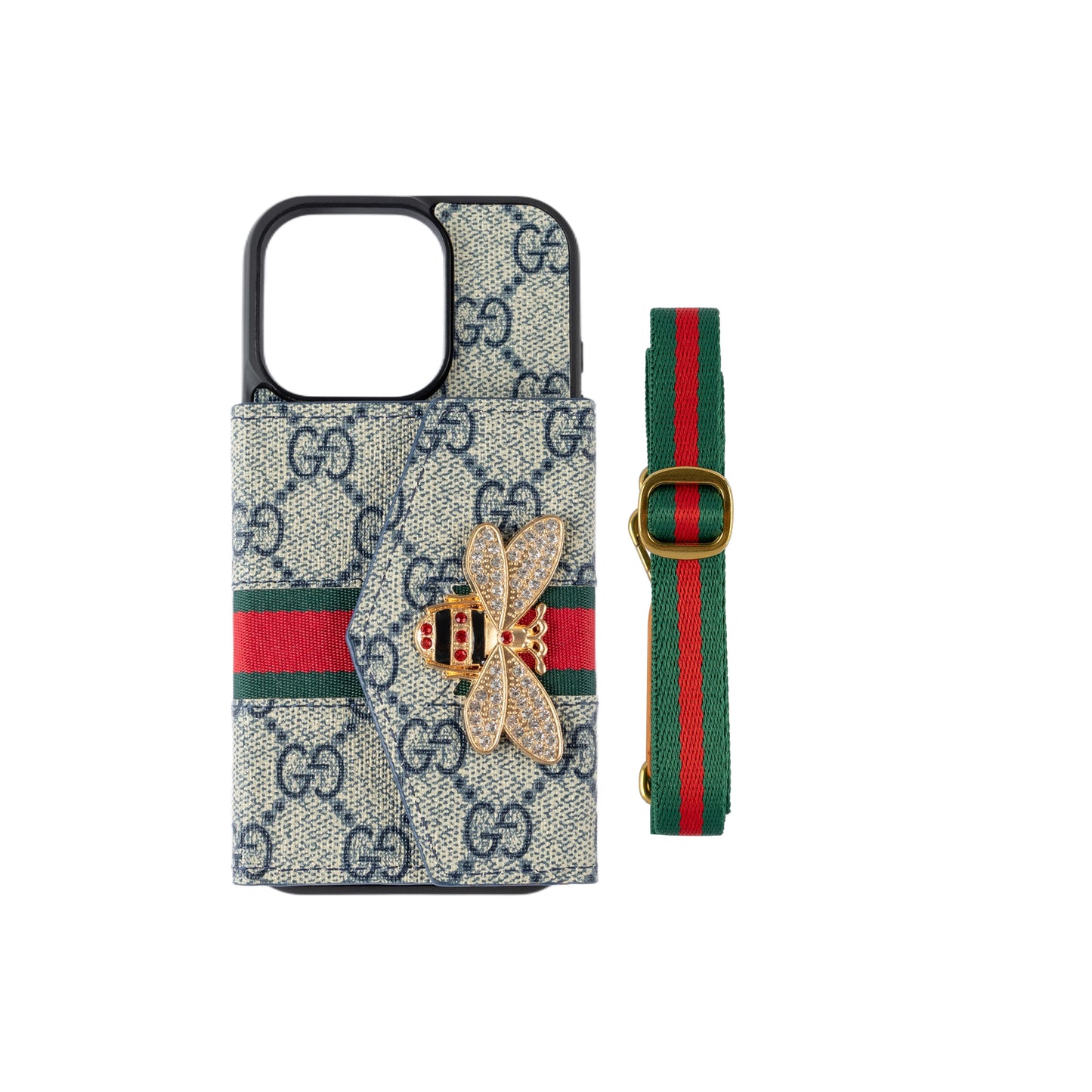 Prémiové pokročilé pouzdro na iPhone Crossbody s držákem karty & řemínkem přes rameno