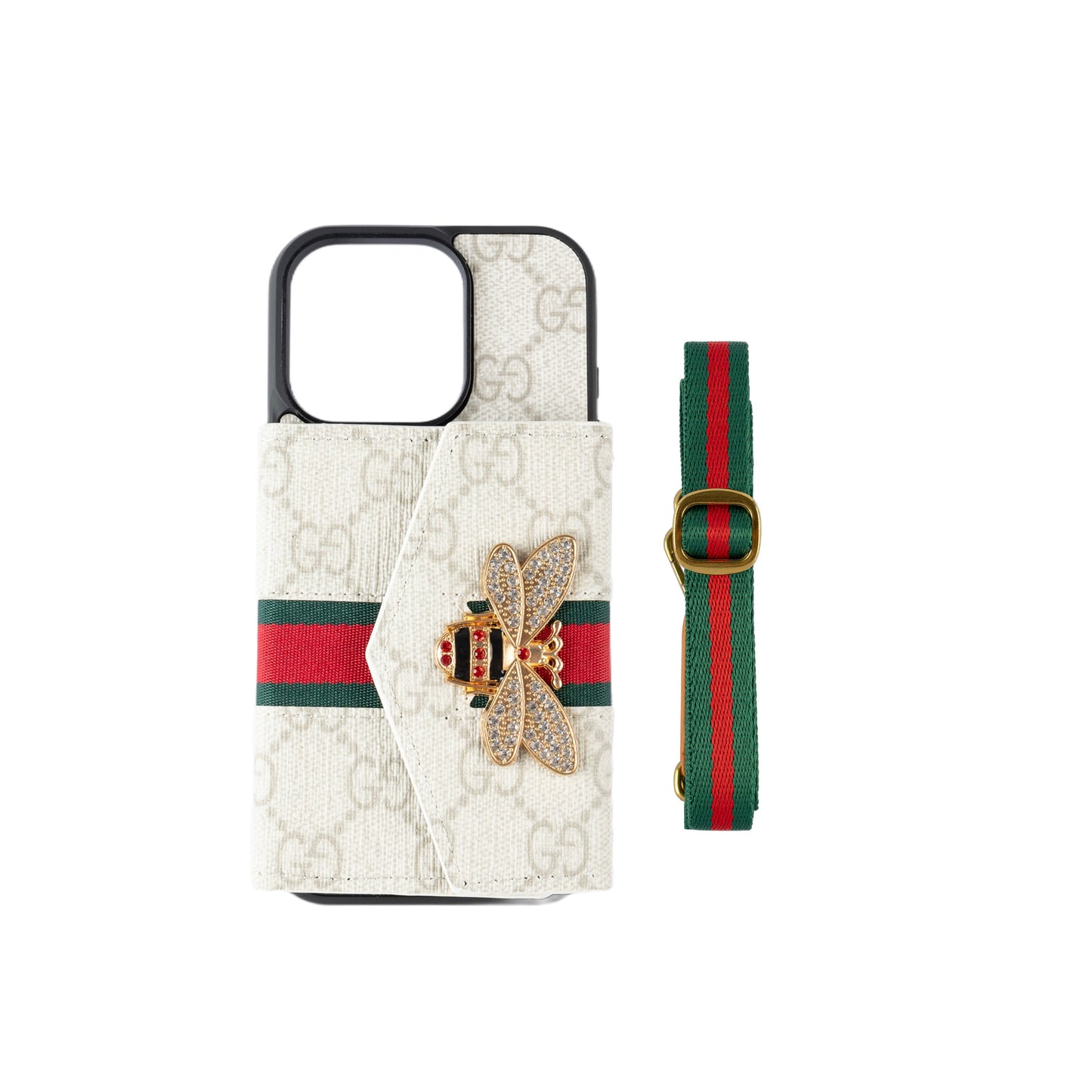 Prémiové pokročilé pouzdro na iPhone Crossbody s držákem karty & řemínkem přes rameno