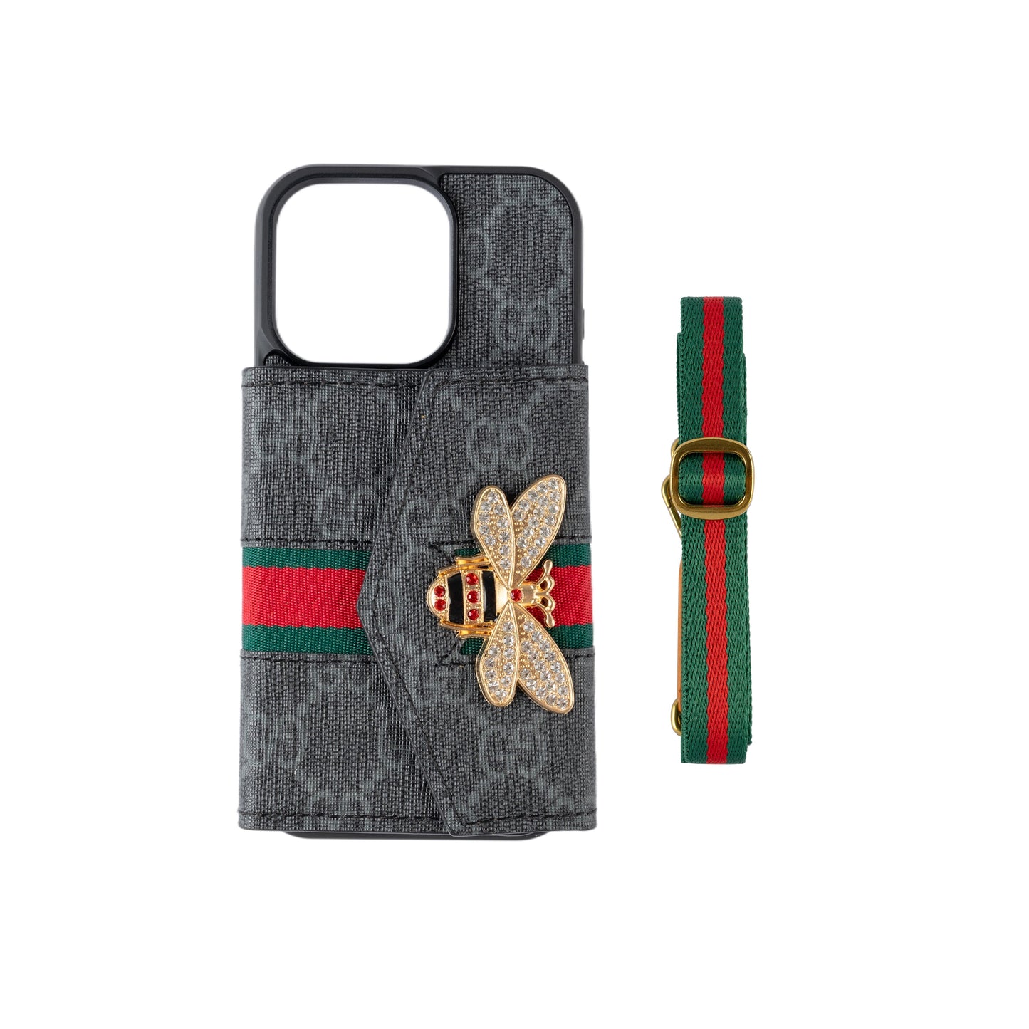 Prémiové pokročilé pouzdro na iPhone Crossbody s držákem karty & řemínkem přes rameno