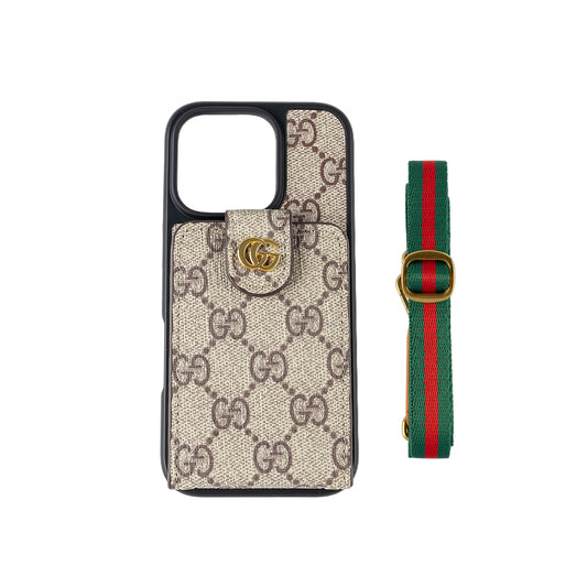 Luksusowe etui Crossbody na iPhone'a z uchwytem na kartę  &