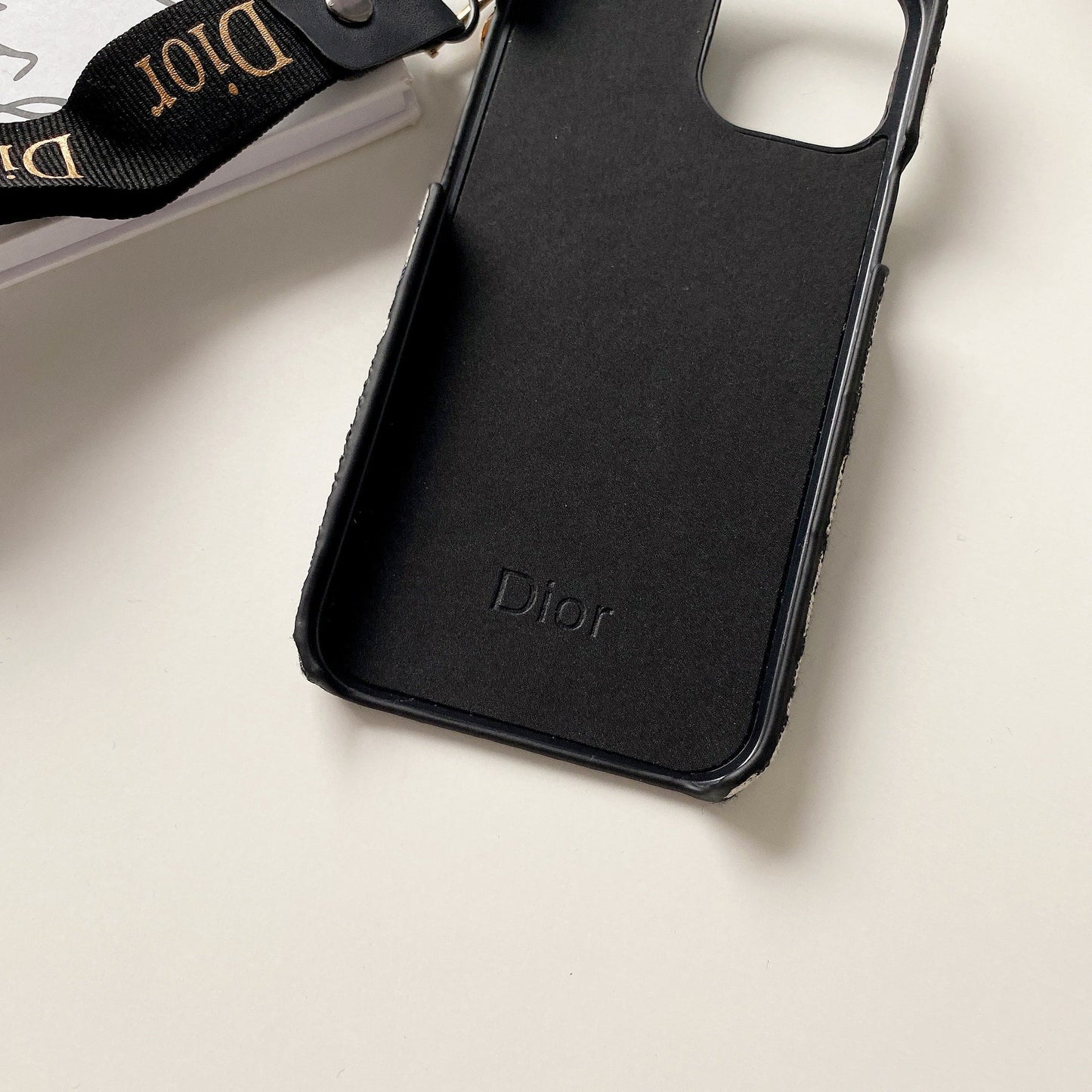 Módní pouzdro na iPhone s páskem černé-GS240315